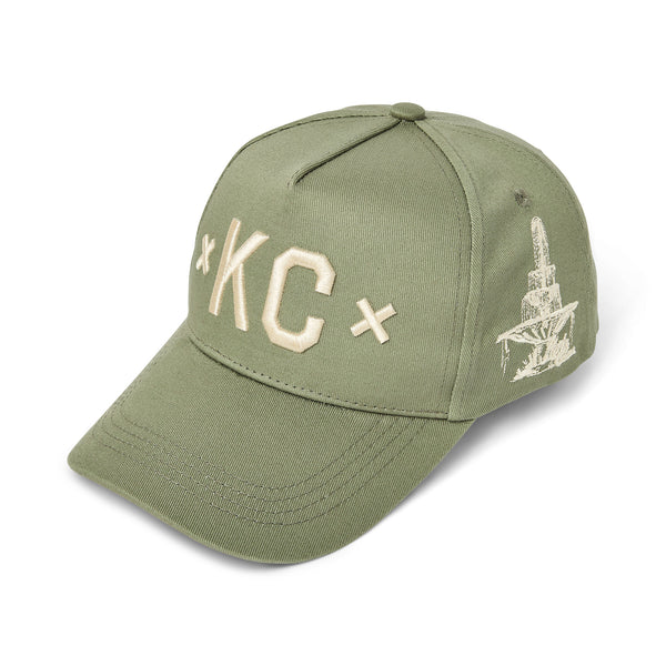 BAA COSTUME MFG ボンバーキャップ Fountain City Signature Snapback Hat, Sage, Made Mobb – Made in KC