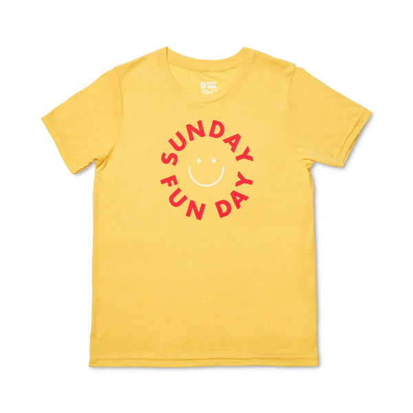 Ampersand Design Studio Sunday Funday Kids Tee - Yellow