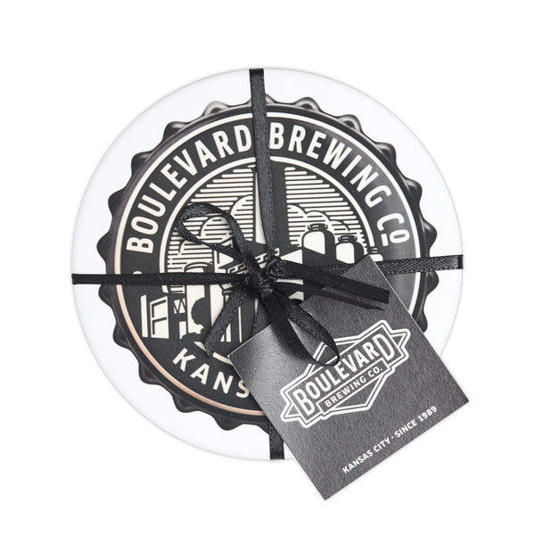 Believe in Your Beard Boulevard Brewing Co. Coaster Set