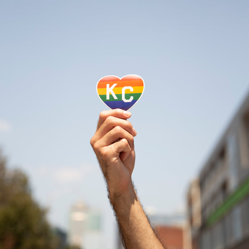 Charlie Hustle KC Pride Heart Decal