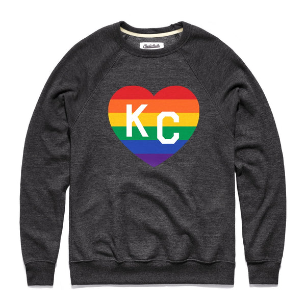 Charlie Hustle KC Pride Heart Sweatshirt Made in KC