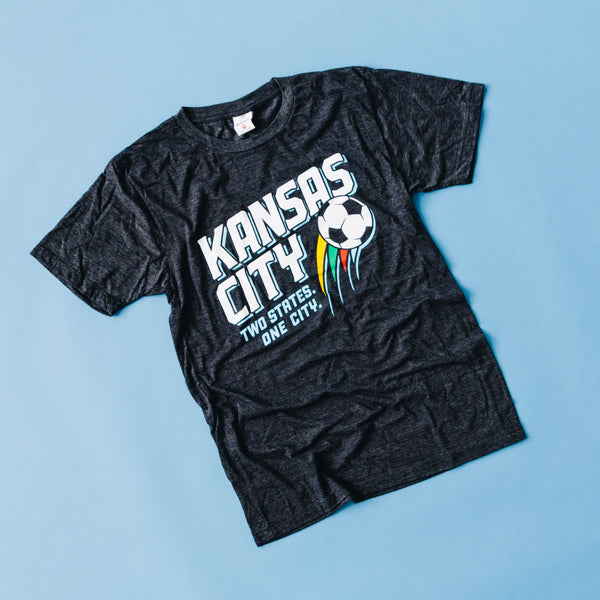 Charlie Hustle Two States One City Soccer Tee L / Black