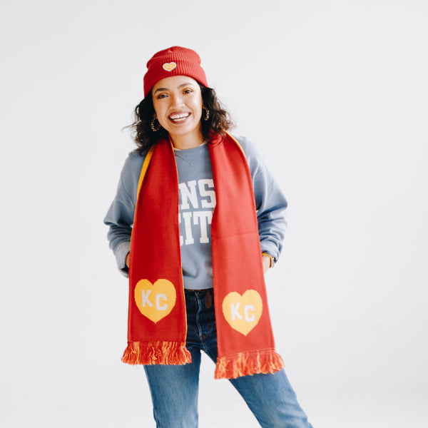 Charlie Hustle KC Heart Beanie - Red – Made in KC