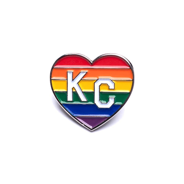 Charlie Hustle Pride KC Heart Enamel Pin
