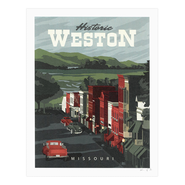 Kelly Pullen Design Historic Weston Print