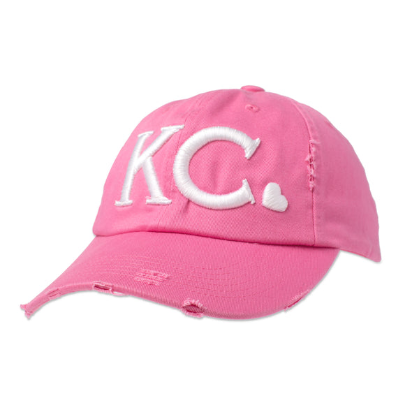 Local T Heart KC Hat - Light Blue Floral Dots