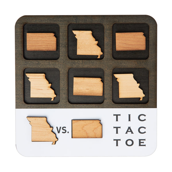 Say It On Wood Kansas VS. Missouri Tic-Tac-Toe