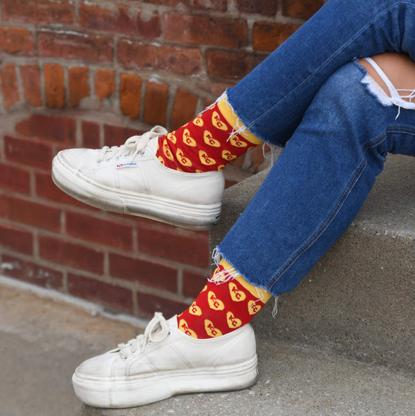 School of Sock Rote und gelbe Herz-KC-Socken
