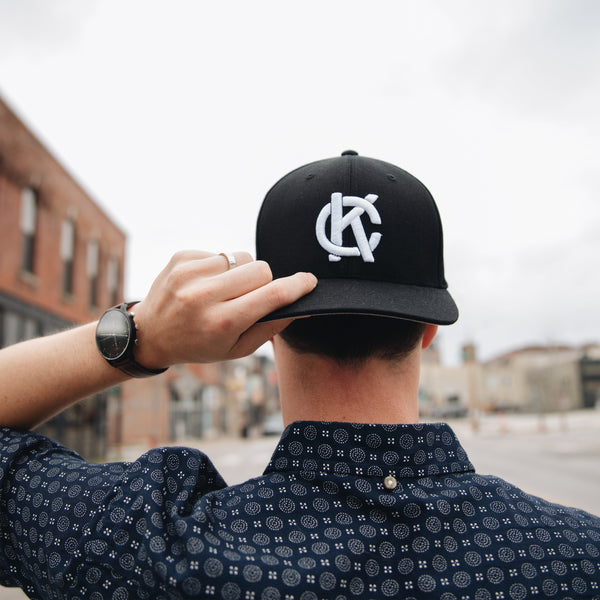 KC Monogram Fitted Hat  Red / wonderboy apparel