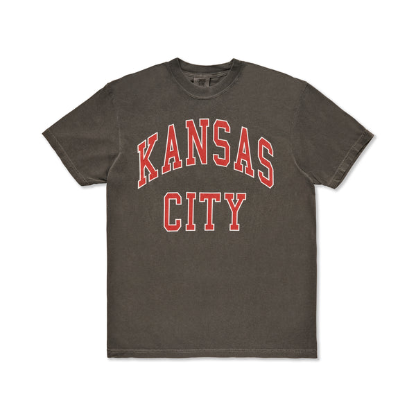 1KC Vintage Outline Tee, Charcoal