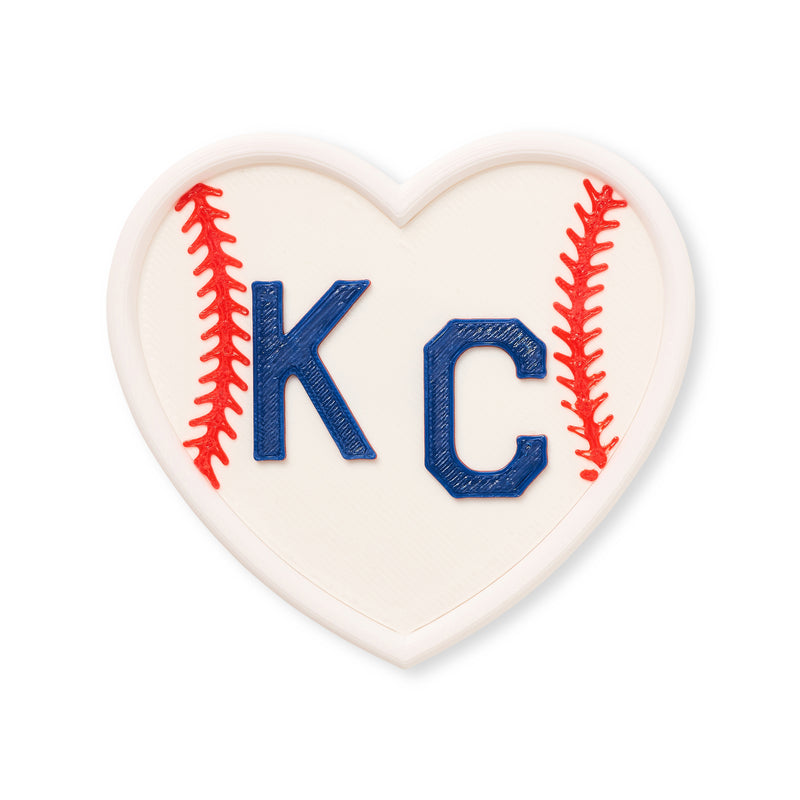 Baseball KC Heart, Kansas City Magnet, 3DHQ