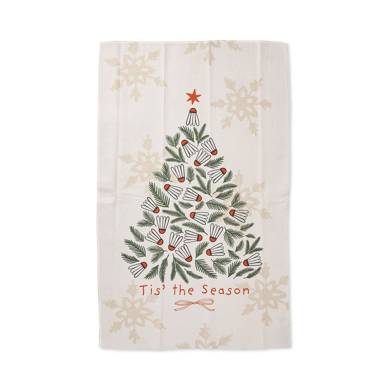 'Tis The Season Shuttlecock Dish Towel, Absorb Lumen
