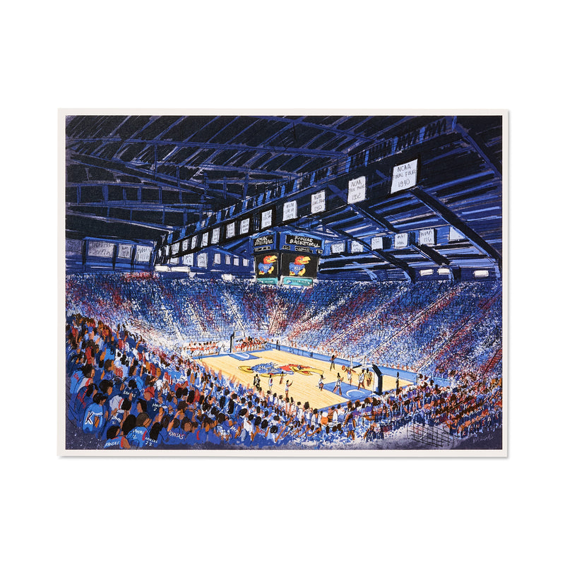 KU Allen Fieldhouse Print, Liz Vargas