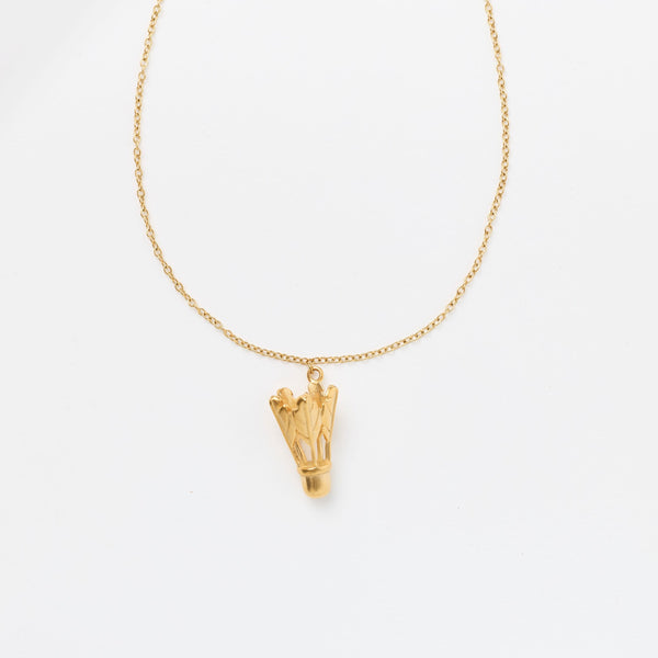 Gold Shuttlecock Necklace, Annie Austen