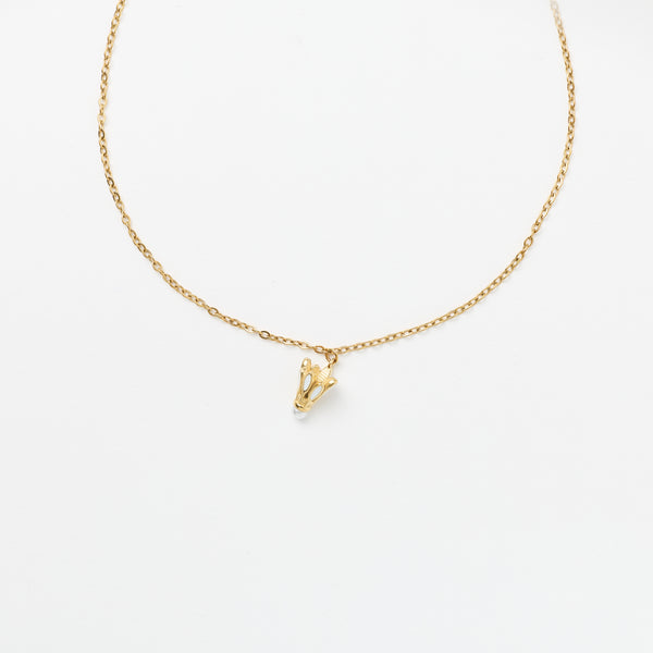 Gold Shuttlecock with Pearl Necklace, Annie Austen