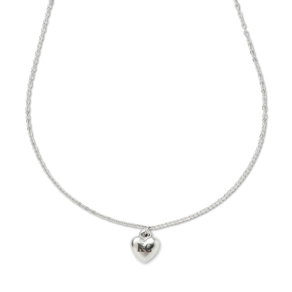KC Engraved Heart Charm Necklace, Annie Austen