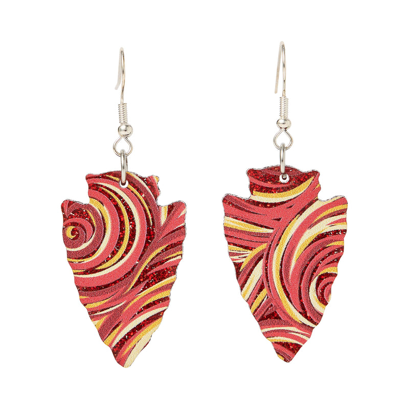 Medium Arrowhead Swirl Dangle Earring, Stellar Gifts