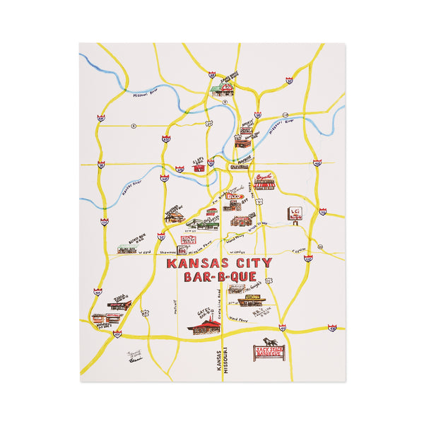 Art From Architecture KC BBQ Map