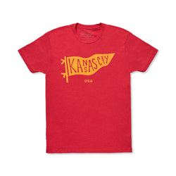 Bellboy Apparel Pennant Tee - Red and Gold