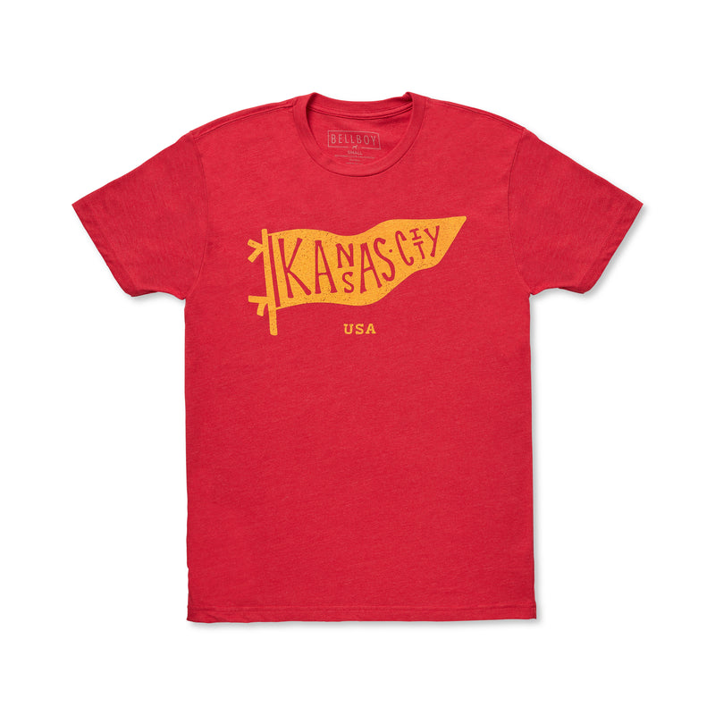 Bellboy Apparel Pennant Tee - Red and Gold