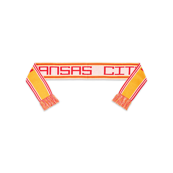 Charlie Hustle Kansas City Red & Yellow Football Scarf