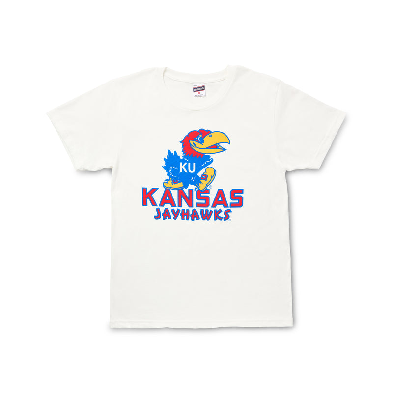 Charlie Hustle Kansas Jayhawks Tee, Vintage White