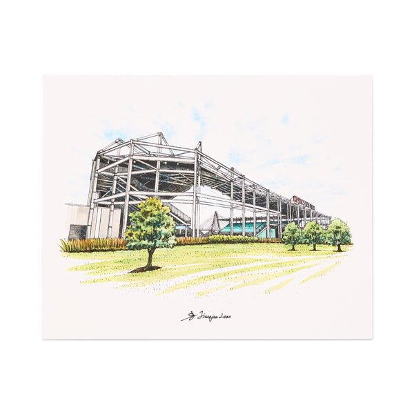 JQ Watercolor, CPKC Stadium Kansas City Current Fine Art Print