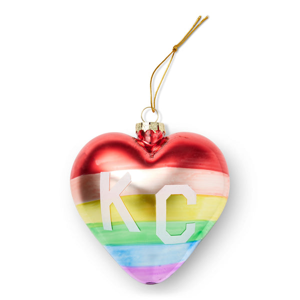 Charlie Hustle Ornament, Pride KC Heart