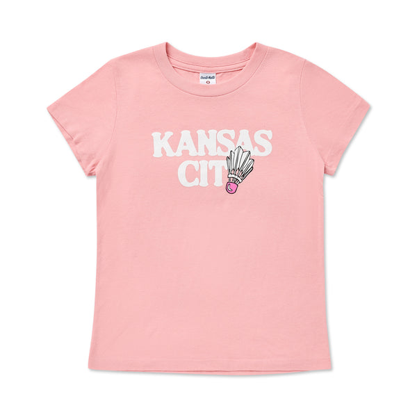 Kid’s Pink Kansas City Shuttlecock Tee, Charlie Hustle