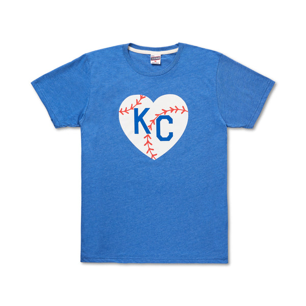 Charlie Hustle KC Baseball Heart Tee