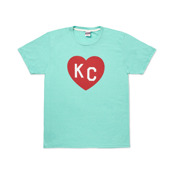 Charlie Hustle KC Heart Red on Teal