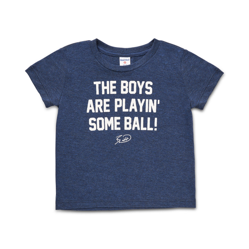 Charlie Hustle "The Boys Are Playin' Some Ball" Kid's Tee- Navy