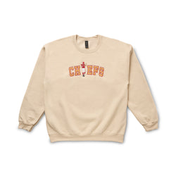 Cream Kelce Embroidered Sweatshirt, #87, Craft E. Embroidery