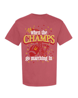 Champs Go Marching in Tee, Crimson, Made In KC Exclusive