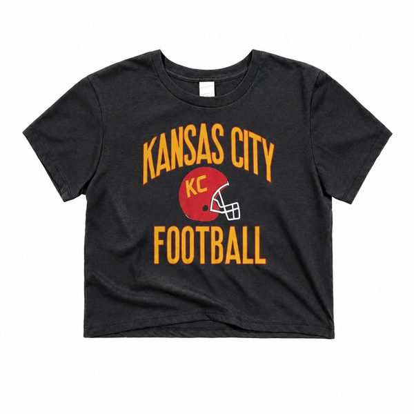 KC Football Crop Tee, Charlie Hustle
