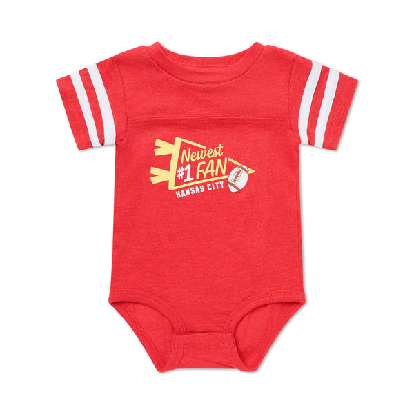 Kansas City Football "Newest #1 Fan" Onesie, Made In KC Exclusive!