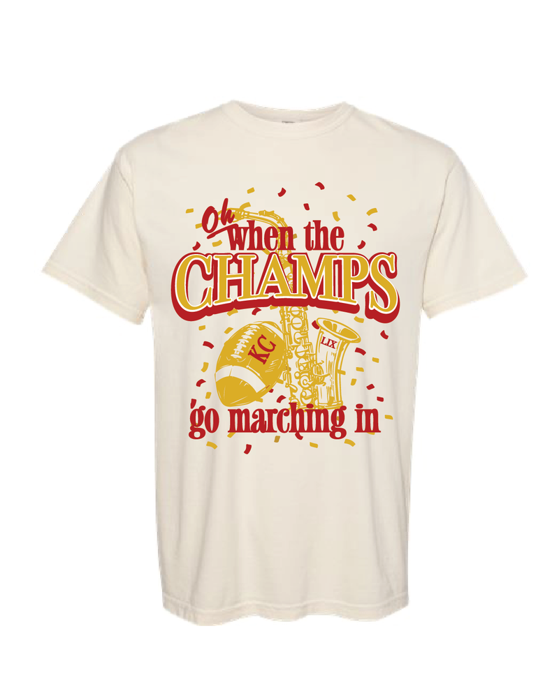 Champs Go Marching in Tee, Made In KC Exclusive