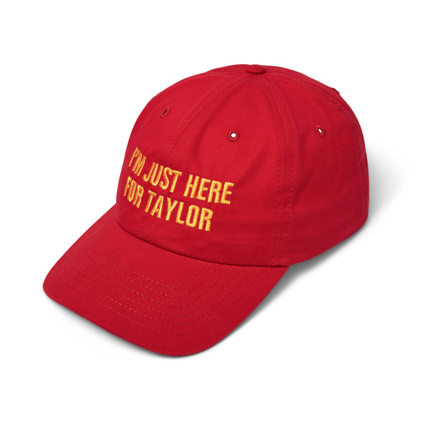 Sandlot Goods I'm Just Here for Taylor Dad Hat - Red/Yellow
