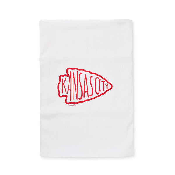 KC Chiefs Arrowhead Dish Towel, Green Bee