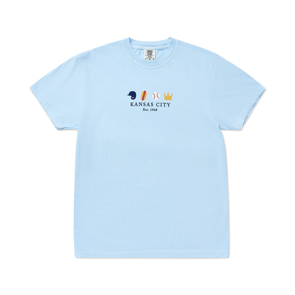 Powder Blue Baseball Icons Tee, Made In KC Exclusive!