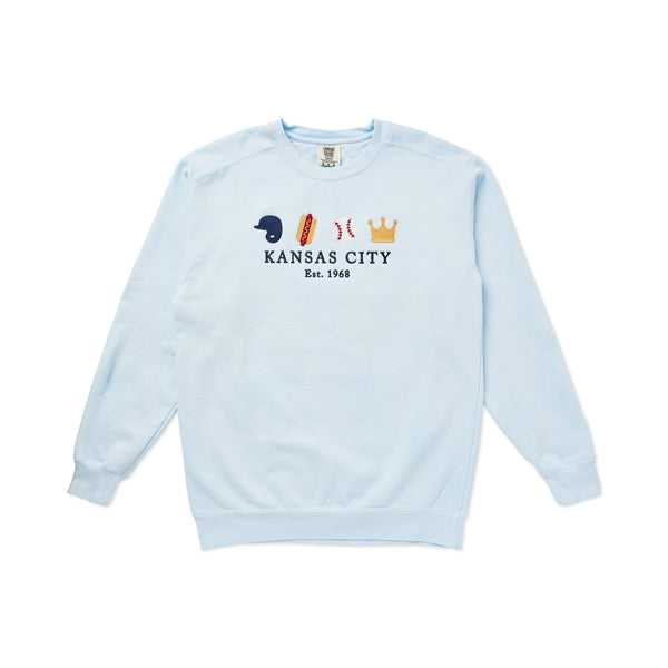 Embroidered KC Baseball Icons Sweatshirt, Made In KC Exclusive