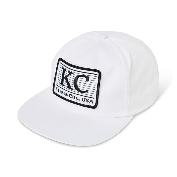 Black and White KC Patch Snapback Hat, KC Clothing Co
