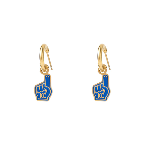 Foam Finger Huggie Earrings, Eb & Co
