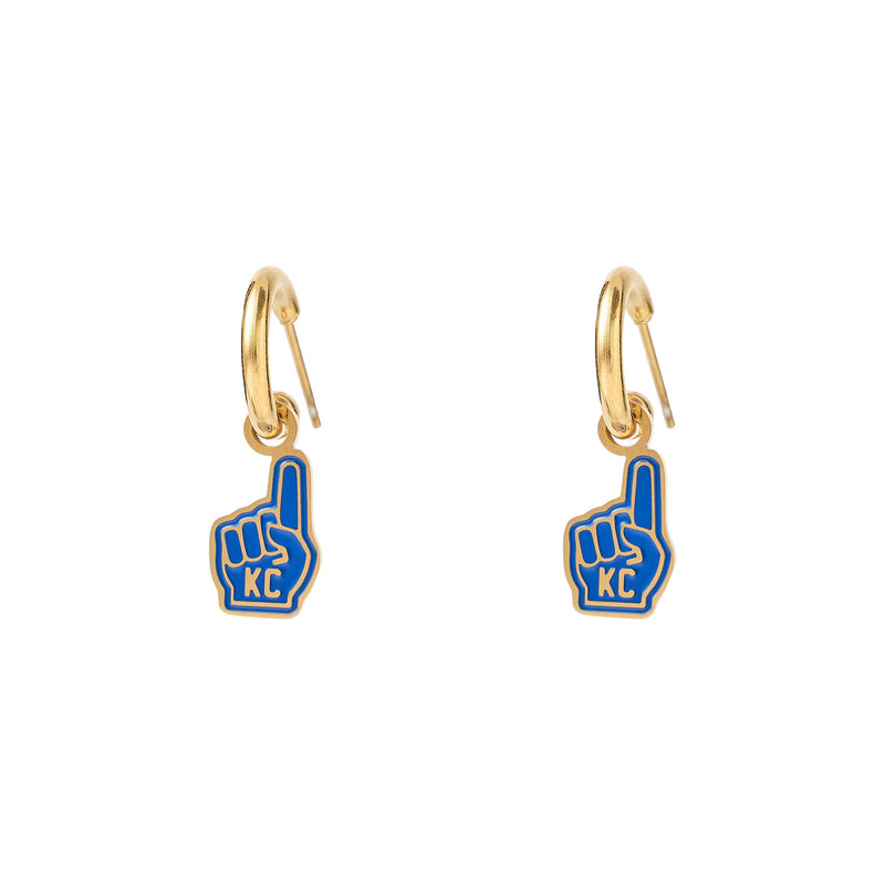 Foam Finger Huggie Earrings, Eb & Co