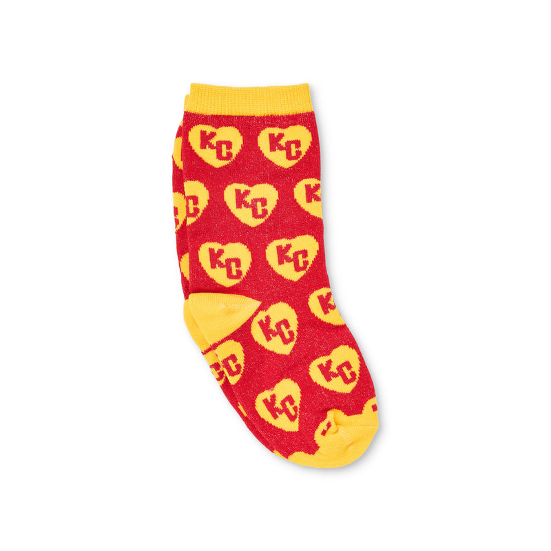 Kid's & Baby Red & Yellow Heart Sock