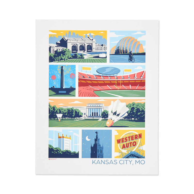 Bozz Prints Kansas City Landmarks Print