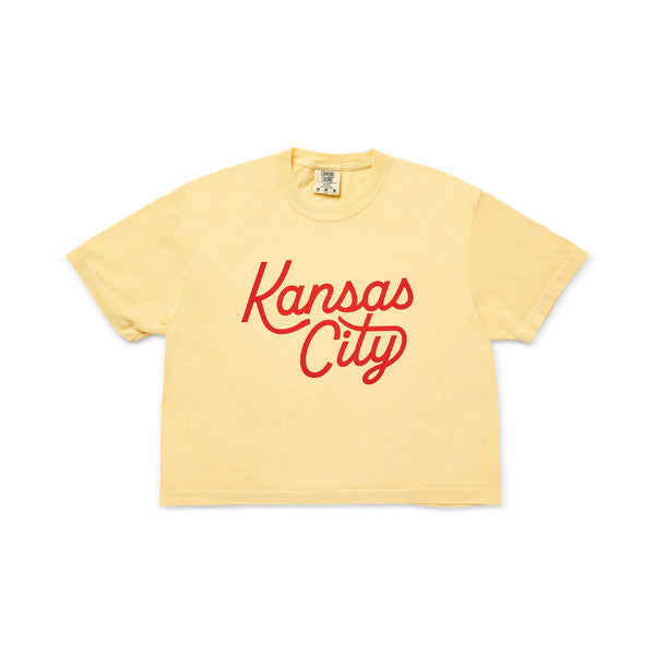 Kansas City Script Crop Tee Red, Carly Rae