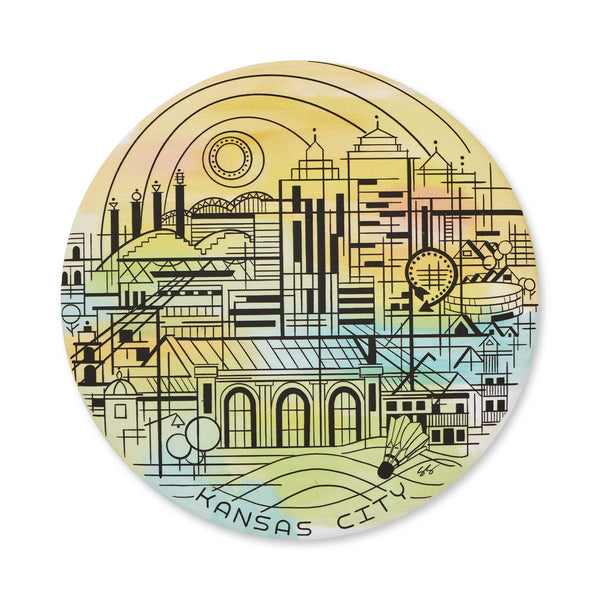 Kansas City Skyline Magnet, Sun Bucket Studio