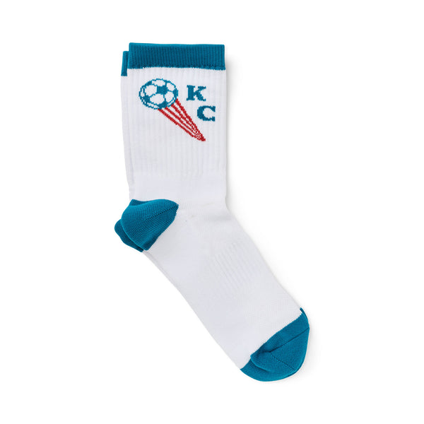 School of Sock Midi Kansas City White Soccer Socks