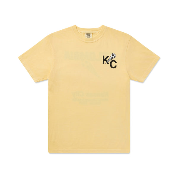 Ghana Yellow Futbol Map Tee, Made In KC Exclusive!